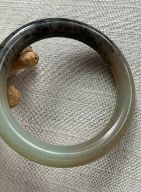 【糖三彩】新疆和田玉且末料 糖玉三色手镯 复古美极具诗情画意