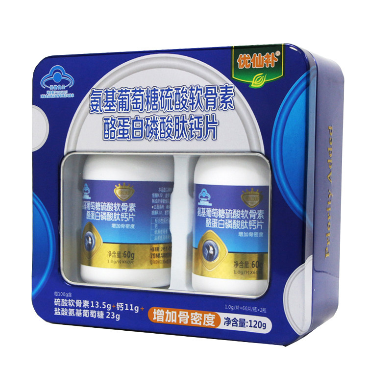 优仙补氨基葡萄糖硫酸软骨素钙片 仁参医药大药房氨糖软骨素/骨胶原