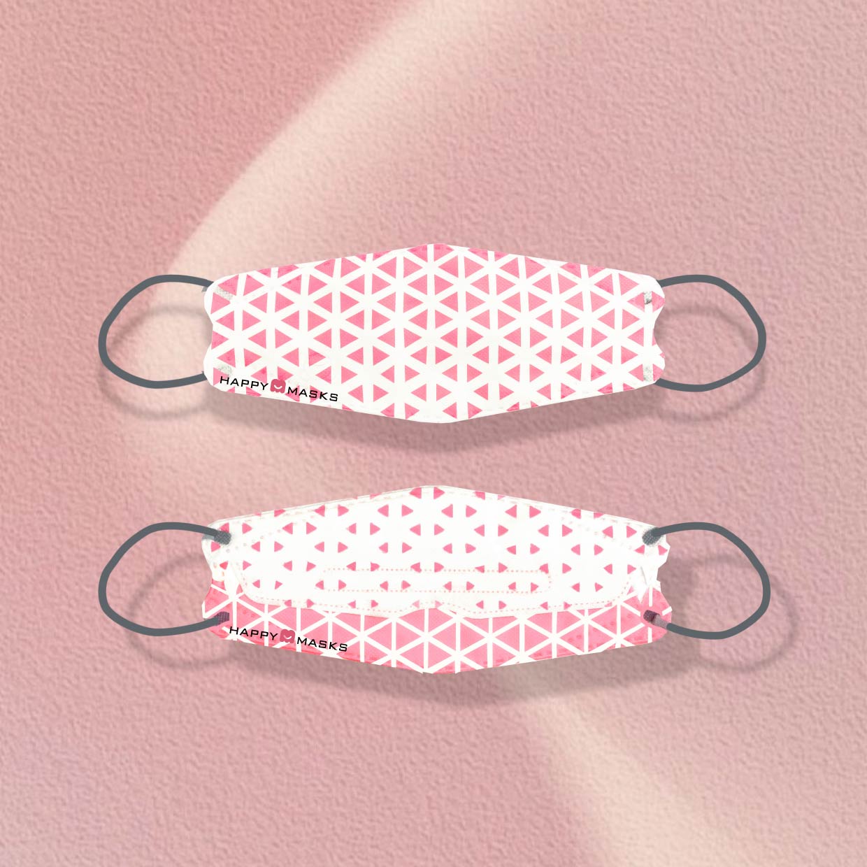 Happy Masks一次性无纺布成人片装口罩夏防尘透气三层防护 - 图0