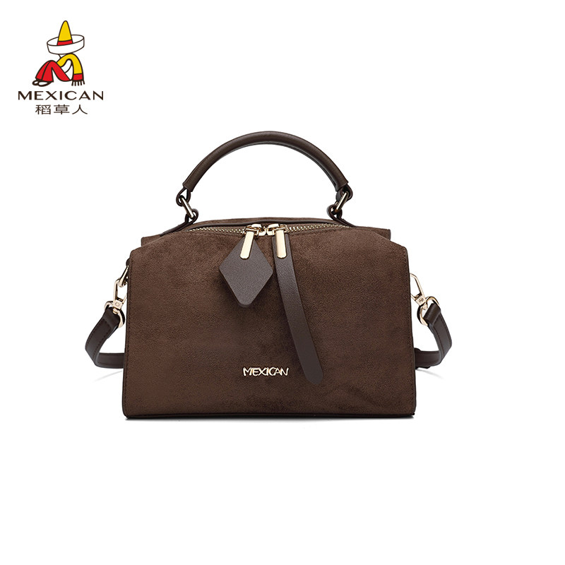 稻草人包包女2025秋冬新款波士顿包牛皮菱格手提单肩包小众斜挎包,淘宝优惠券,粉丝福利购,淘宝优惠卷