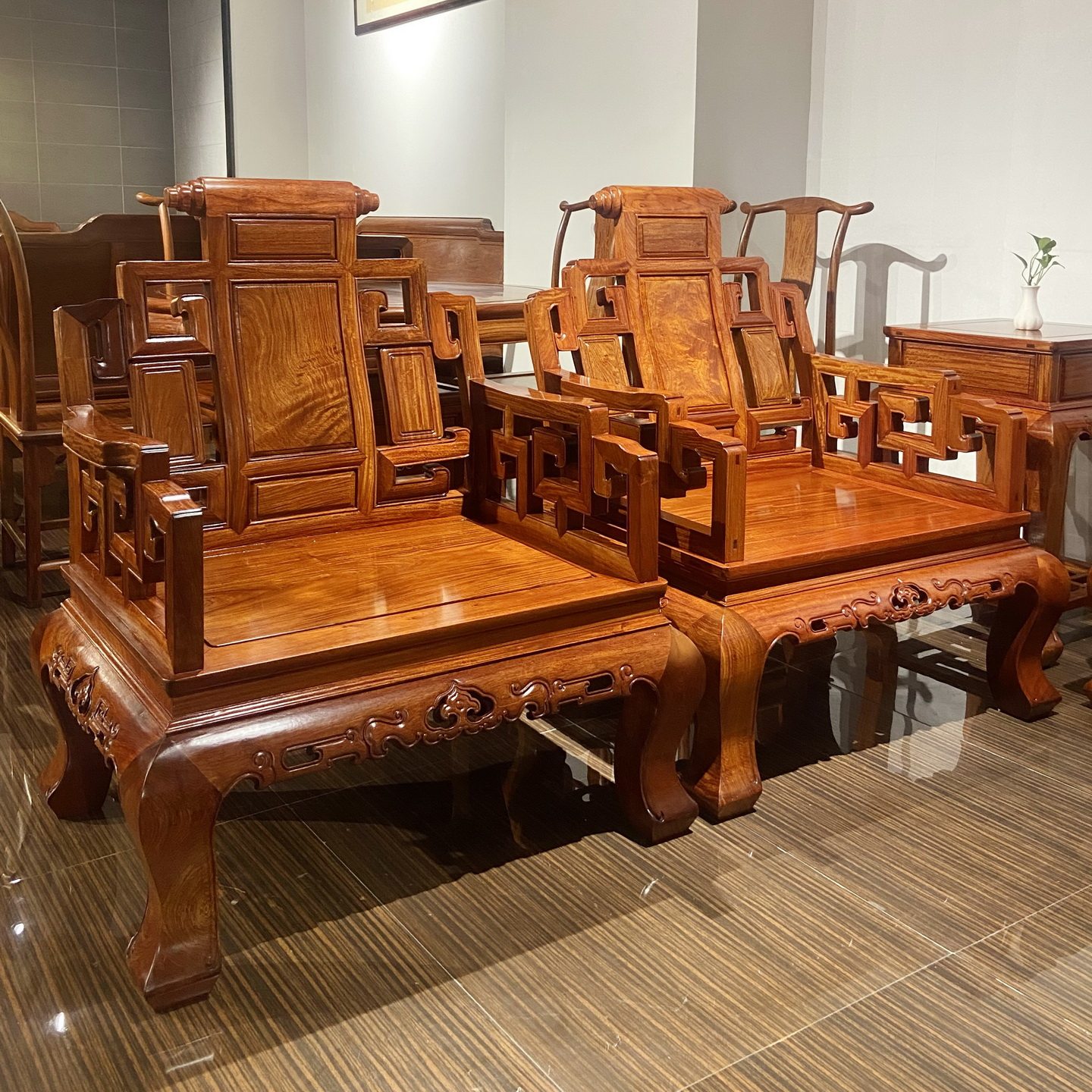 红木家具缅甸花梨木大富贵卷书沙发十件套大果紫檀客厅(现货I1854,淘宝优惠券,粉丝福利购,淘宝优惠卷