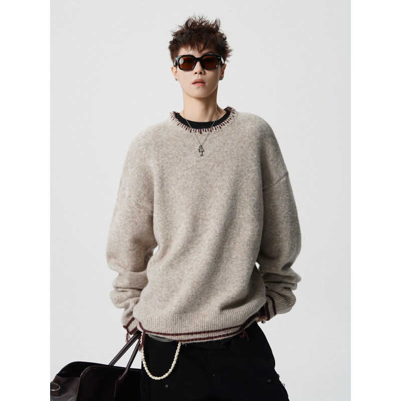 羊毛衫情侣毛衣男女冬季大码人夫感穿搭毛线衣冬装慵懒男生针织衫,淘宝优惠券,粉丝福利购,淘宝优惠卷