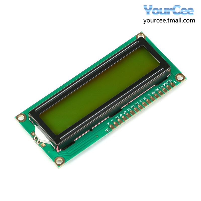 【YourCee】LCD1602A 蓝屏黄绿屏带背光 LCD显示屏 5V液晶屏幕