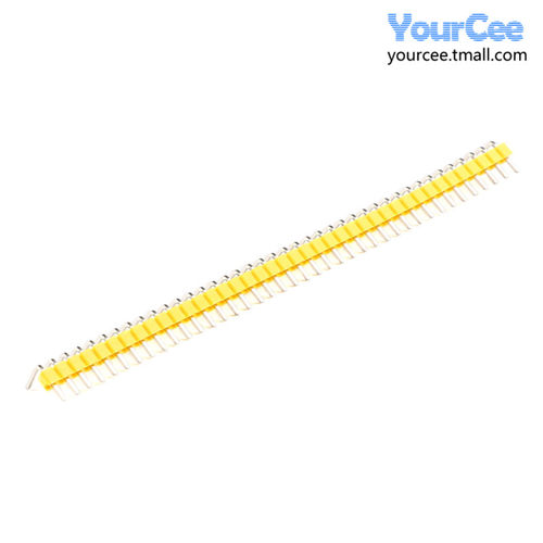 优信电子/间距2.54MM 单排弯针  插针 1*40PIN 铜针 黄色 - 图2