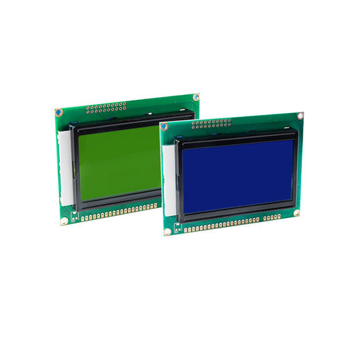 LCD 12864 蓝屏白字/黄绿屏黑字 5V 背光 中文字库 LCD液晶屏模块 - 图0