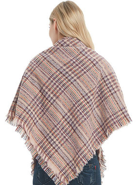 Women's Fashion Pricked Fine Plaid Square Scarf Soft Thick