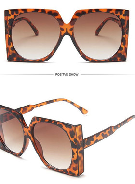 女大框方形太阳眼镜墨镜 очки женск sunglasses women