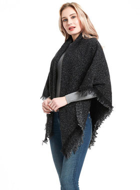 Thickened Women's Shawl Thorn Hair Clip Flower Pure Black