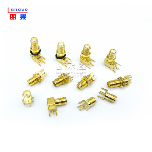 SMA偏脚/正脚 弯脚射频 SMA-KE/KWE/KHD/IPEX/IPX接头 天线座子 - 图2