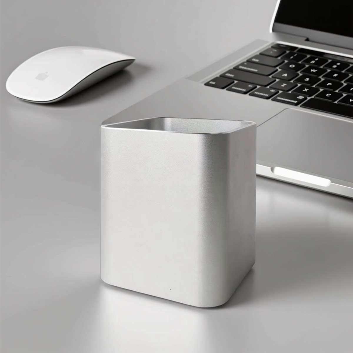 Creative aluminum alloy pen holder desktop stationery storage box
