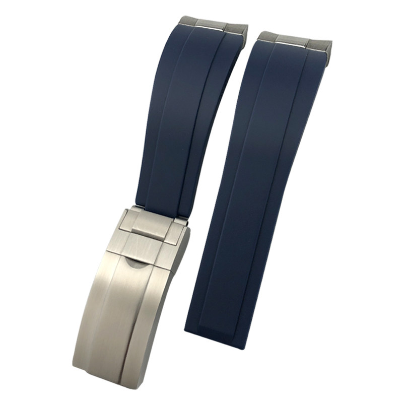 弧形橡胶表带欧米茄万国飞行员海马 泰菲格手表配件