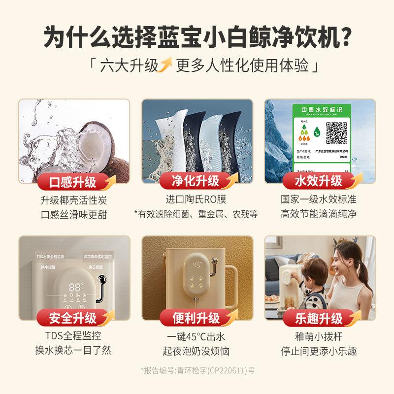 德国蓝宝台式净饮机加热一体净水器家用直饮机过滤即热式饮水机