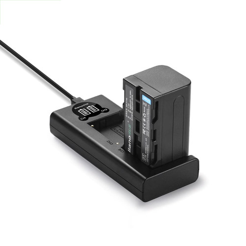 绿巨能索尼NP-F970/F750/F930充电器HXR-NX5C NX5R NX3 200 TRV1 NX5相机电池座充usb/type-c - 图0