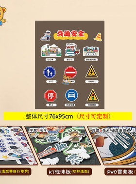 校园红色文化墙布置小学教室黑板报装饰纪念英雄人物交通安全墙贴