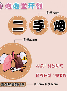 幼儿园小学吸烟有害健康二手烟的危害教育宣传世界无烟日海报贴画