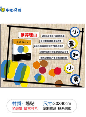 阅读角好书推荐绘本馆布置墙贴