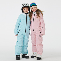 23 new child veneer ski suit one-piece windproof outdoor suit waterproof and warm male and female large child thickened winter
