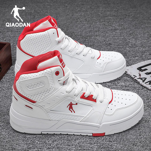 乔丹男鞋2025冬季新款男士运动鞋官方旗舰店正品皮面复古高帮板鞋 - 图3