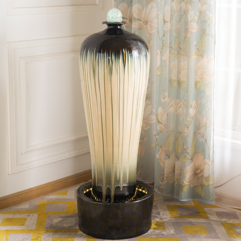 招财流水摆件创意家居陶瓷玄关客厅办公室循环水喷泉开业乔迁礼品,淘宝优惠券,粉丝福利购,淘宝优惠卷