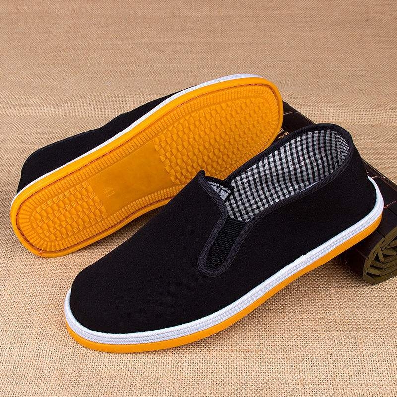 牛筋底老北京布鞋春夏工作鞋防滑耐磨鞋轮胎底鞋秋季透气劳保男鞋