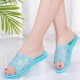 Crystal transparent flip-flops for home anti-slip soft bottom retro