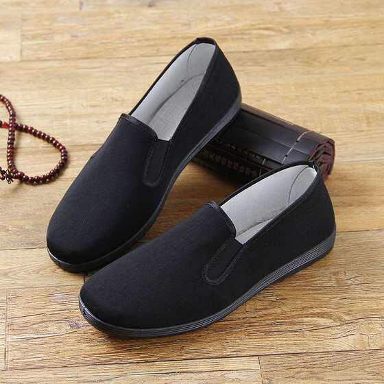 Cloth shoes soft sole slip-on work shoes dad casual shoes