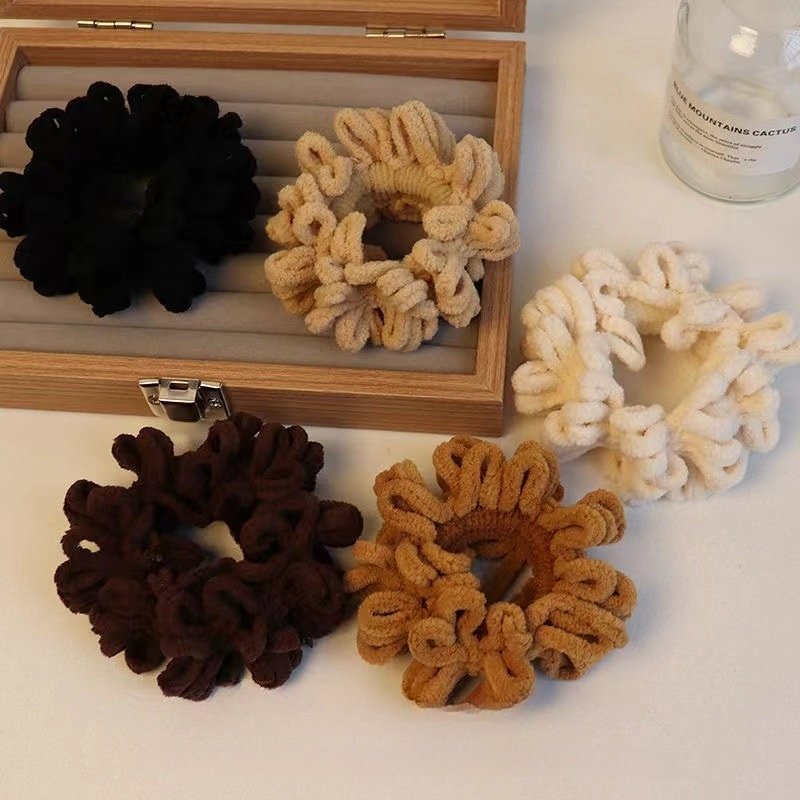 高端精致清新毛绒发圈女简约百搭马尾高弹力发绳丸子头橡皮筋头绳,淘宝优惠券,粉丝福利购,淘宝优惠卷