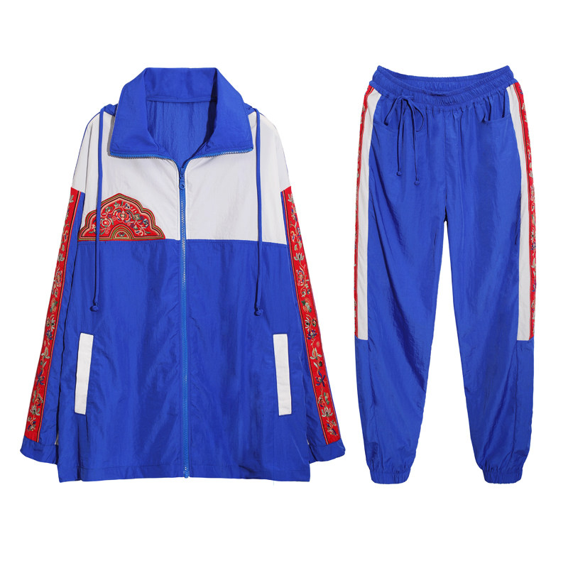 花制作2020春秋民族风外套防晒衣 花制作女装休闲运动套装