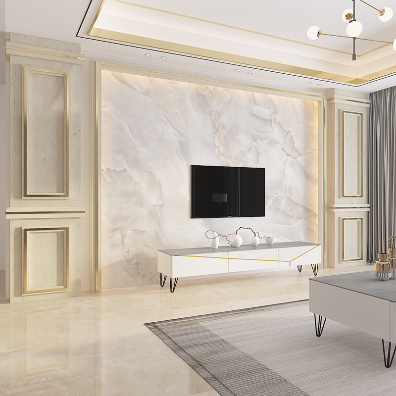 欧式现代大理石纹电视背景墙壁纸客厅墙纸无缝墙布简约壁画壁布