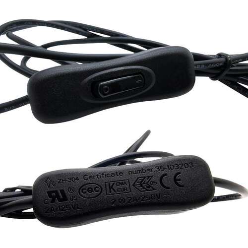 USB电源线船型翘板开关线DC5V 直流风扇小台灯灯带灯条小夜灯2A - 图1