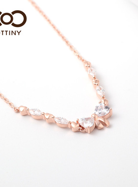 cottiny韩版蝴蝶结女925纯银时尚