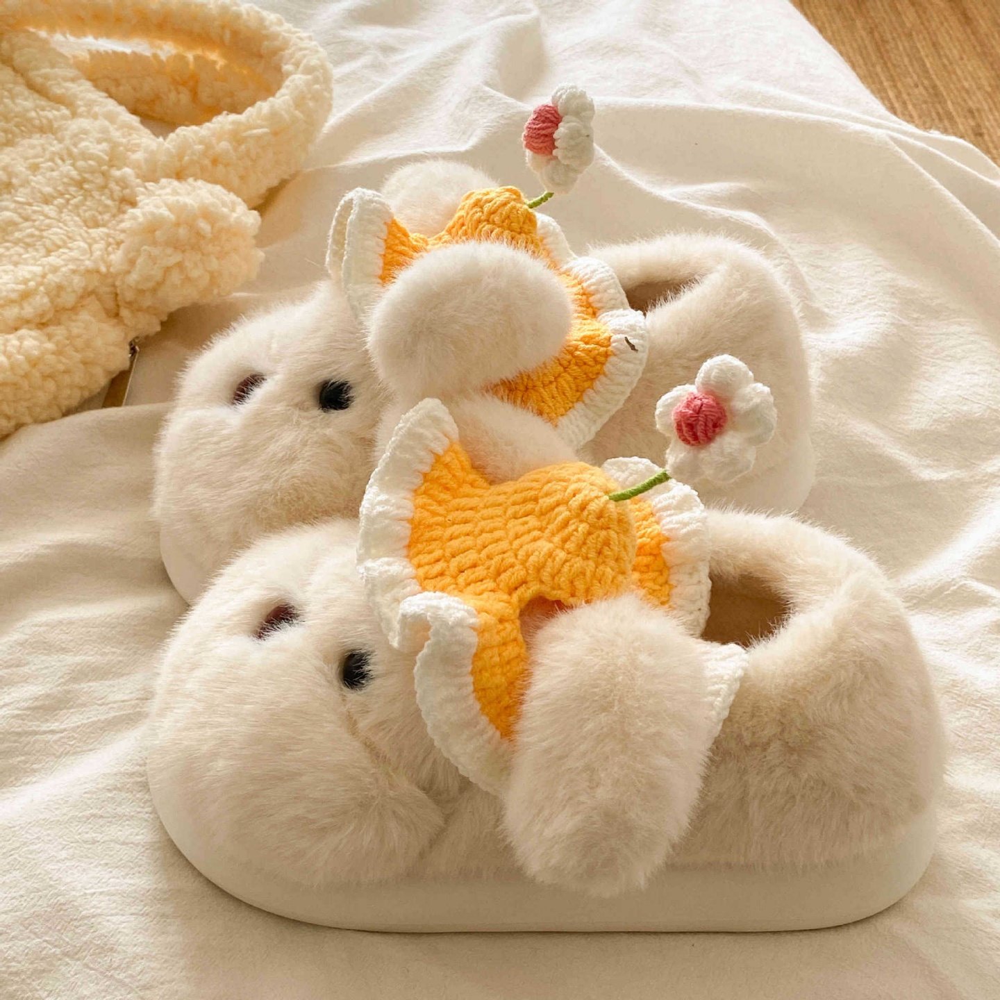 毛毛拖鞋女秋冬季新款室内外穿加绒保暖厚底包头可爱大耳狗棉拖鞋,淘宝优惠券,粉丝福利购,淘宝优惠卷