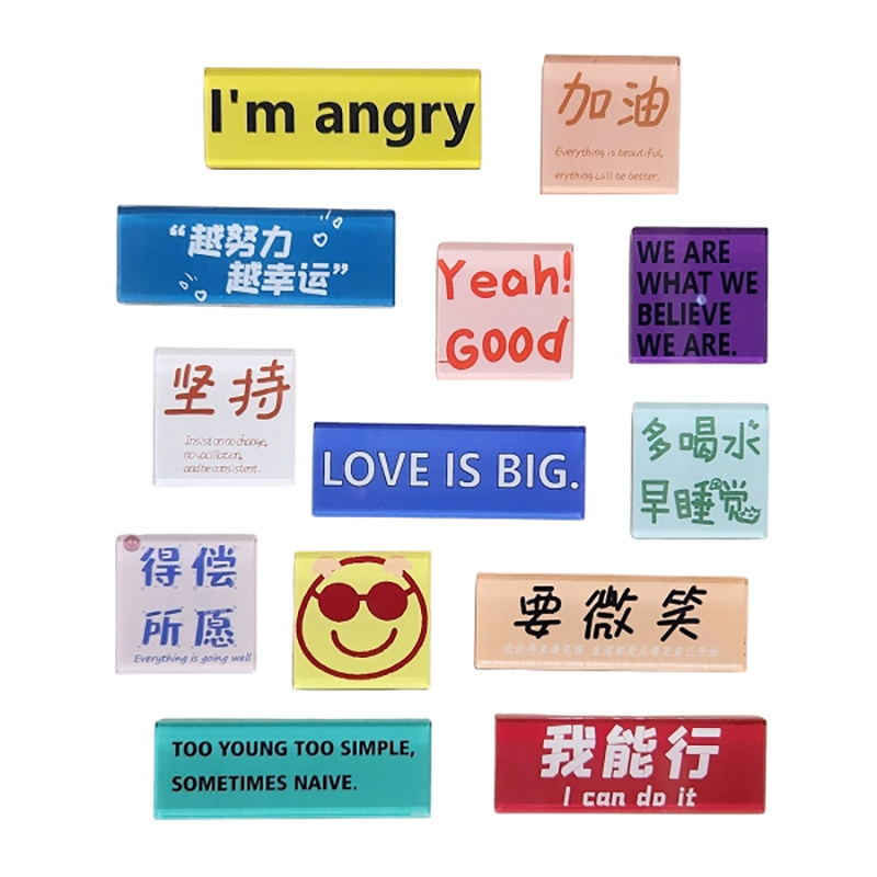 Acrylic magnetic stickers home decoration stickers magnetic refrigerator