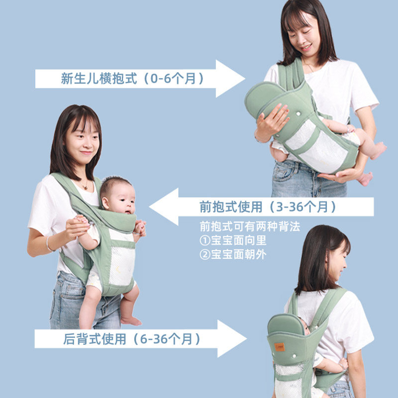 新生儿宝宝横前抱式外出简易背带 香彩维可客背带/背袋
