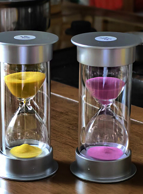 银款高亮丽沙漏计时器创意摆件