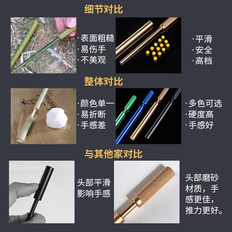 连发噼啪筒铝合金8090小时候的老式怀旧玩具发射器弹弓软弹竹筒枪-图2