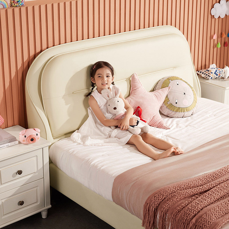 林氏木业轻奢女孩少女卧室儿童床 林氏木业kids儿童床