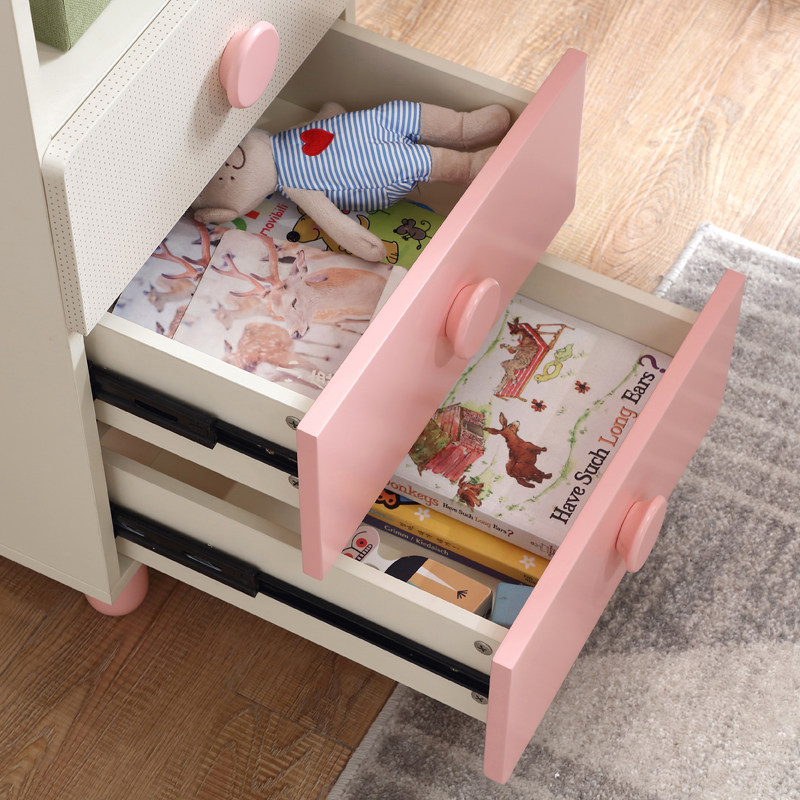 林氏木业儿童转角书架一体电脑桌 林氏木业kids书桌