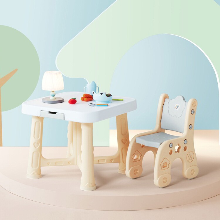 林氏木业幼儿园宝宝玩具学习桌椅 林氏木业kids成套桌椅
