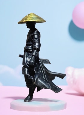 江湖故人古风侠客小摆件情怀刀客人桌面电脑显示器装饰品车内摆件