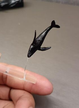 水晶滴胶填充物迷你动物模型3D立体微景观封入物配件鲸鱼座头鲸