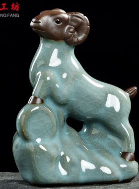 12十二生肖摆件陶瓷工艺品马狗鼠牛虎兔龙蛇羊猴鸡狗猪家居装饰