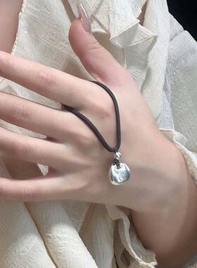 限量秒杀 纯银色项链999胖福吊坠镀银色饰品送女友老婆生日礼物