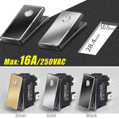 蓝波2822船型开关翘板电源带灯12V24V两档16A大电流防水kcd1 - 图2