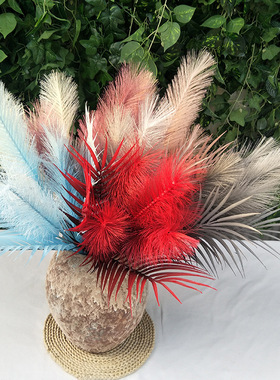 把束铁树叶芦苇桌摆家居橱窗道具狗尾巴草洋葱草摆件仿真花摆件