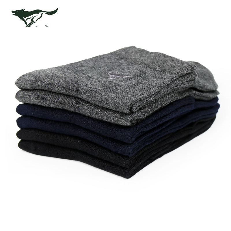 七匹狼纯棉吸汗透气休闲100%棉袜 七匹狼内衣outlets店短袜/打底袜/丝袜/美腿袜