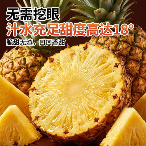 正宗海南金钻凤梨17号特大果新鲜水果树上熟当季手撕无眼香甜爆汁 - 图3