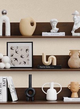 侘寂风摆件中古老钱风花器装饰品