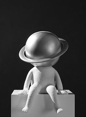 卡通外星人儿童太空艺术大型摆件