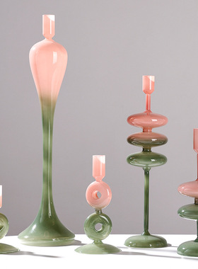 法式奶油风轻奢烛台香薰蜡烛摆件